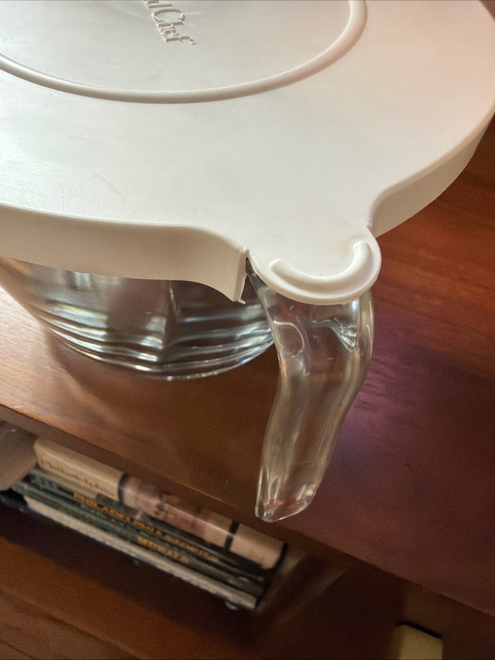 Pampered Chef Clear Glass Mixing Bowl with Measuring Marks 8 cup w lid - Picture 13 of 14